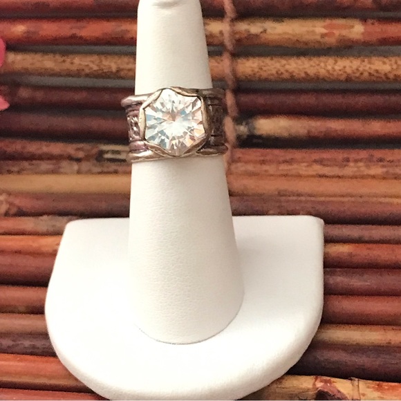 Silpada Sterling Silver Solitaire Cubic Zirconia Ring Size 6 - Picture 2 of 9